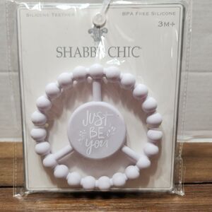 New Shabby Chic Silicone Teether (White)